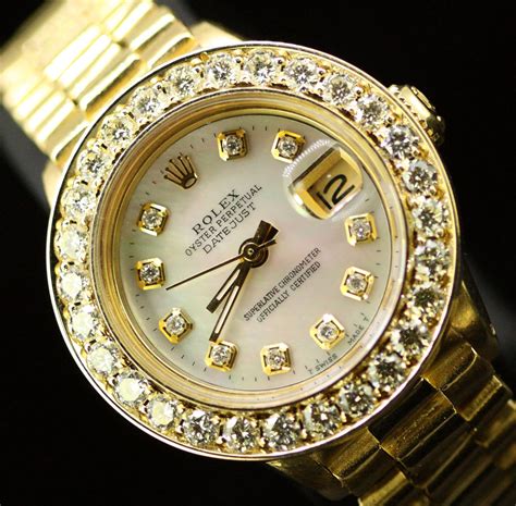 rolex oyster perpetual day date diamond gold|rolex presidential diamond bezel price.